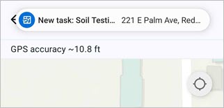 Screenshot showing a task notification.